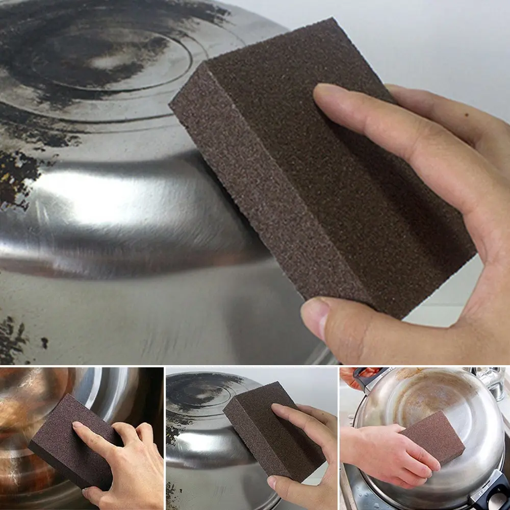 Sponge Emery Brush Eraser Cleaner Descaling Cleaning Kitchen Rust