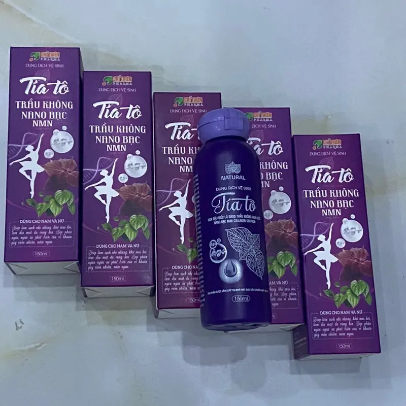5(Combo 5] set 5 DDVS tía tô trầu không hoa đậu biết , lá bàng , lá trầu không, hoa bưởi nano bạc , hộ trợ huyết trắng khí hư, nam nữ đều dùng được 0