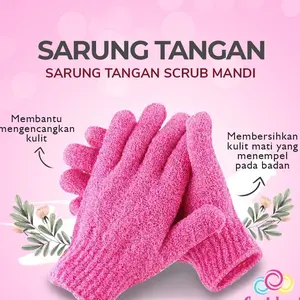 Sarung Tangan Mandi Bath Scrub Gloves Body Scrubber Glove Washlap Busa Bath Glove Body Scrub Spons Shower Pembersih Daki Spon Sikat