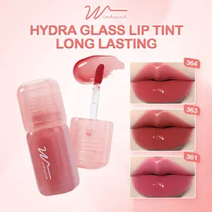 WindWind Ice Mirror Lip Glaze Nude Essence Watery Lip Gloss Lip Jelly Tint Lip Glossy Pelembab Tahan Lama
