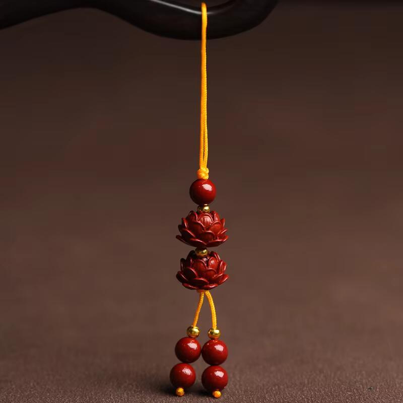 Product Introduction of Handmade Beaded Lotus Key Pendant Case Lanyard Art Culture Mobile Phone Chain Multi-style Travel Unisex Smartphone Cellphone Luxury 18