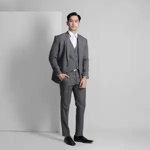 Setelan Jas Celana & Rompi Abu Tua - Vente Series - Goldy outfit