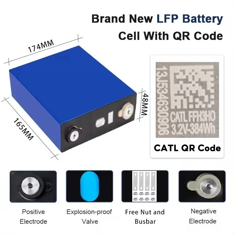 CATL 280ah/120ah Lithium​ Large Single Lithium Iron Phosphate Battery LiFePO4 Outdoor Charging Solar Energy Storage Wholesale 3.2V UPS​ Battery Golf Cart​ Solar System Sound System 2