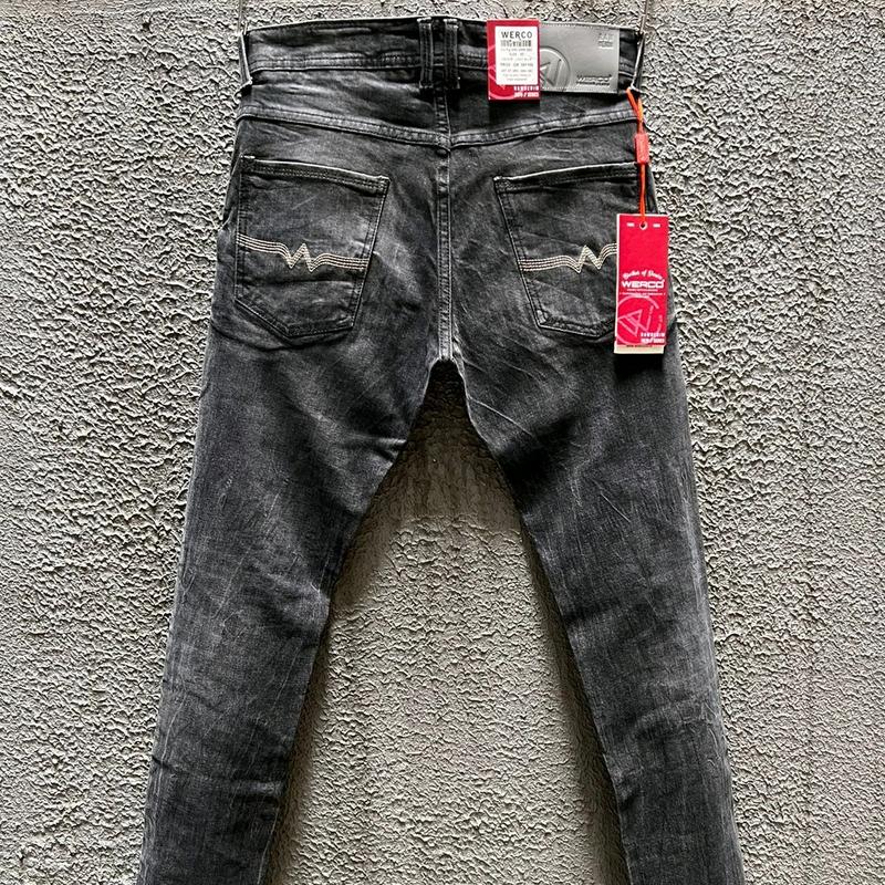 CELANA JEANS PRIA PANJANG POLOS/CELANA PANJANG PRIA DENIM WERCO SLIM FIT 5