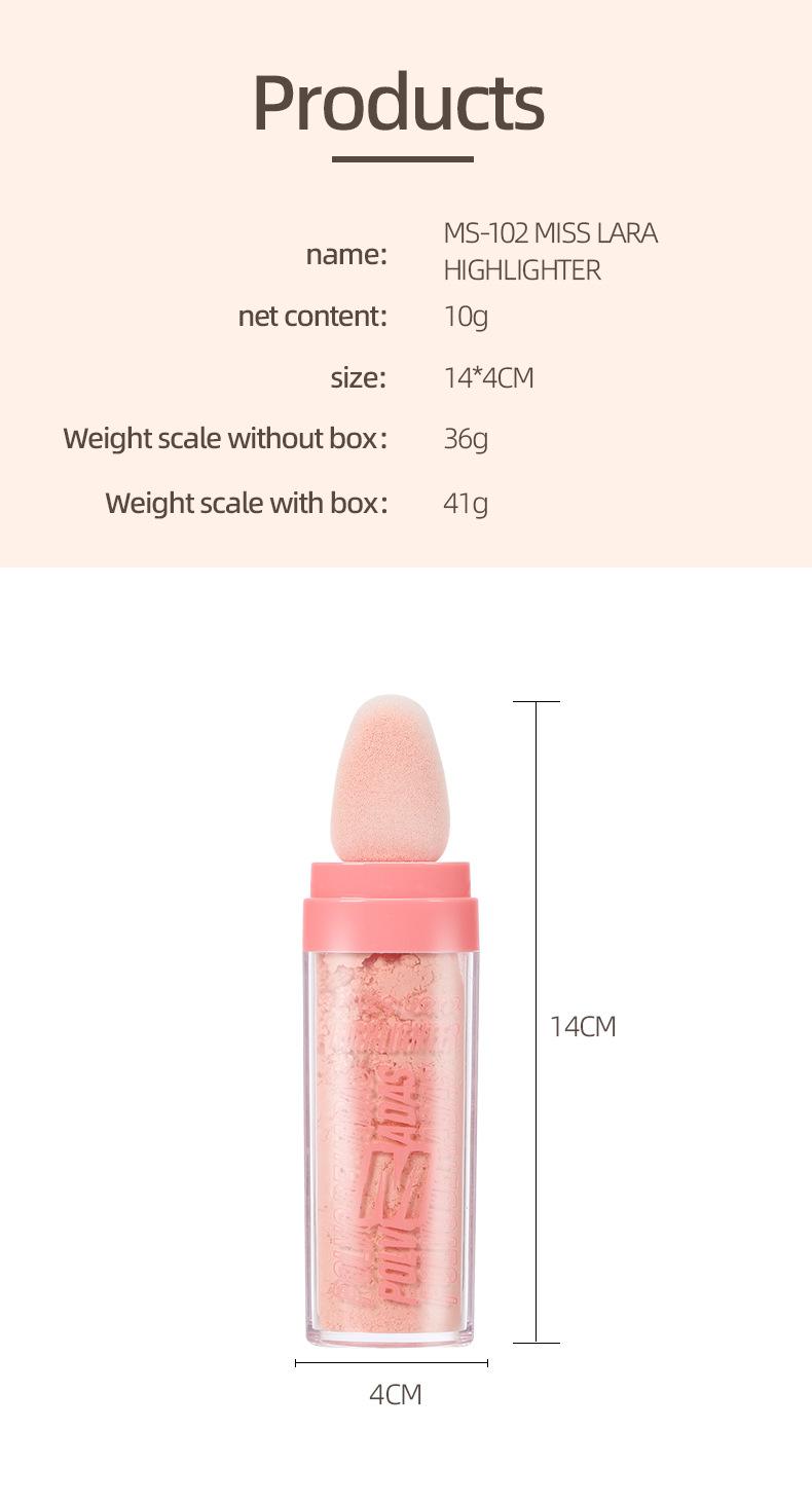 Product Introduction of Fairy Highlight Pat Powder Full Body Highlight Brightening Natural Three-dimensional Contouring Blush 6