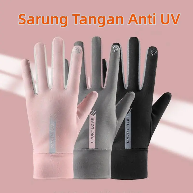 2025 NEW Sarung Tangan Motor Musim Panas Mengendarai Sepeda Motor Anti-slip Kaos Tangan Motor Wanita Sarung Tangan Sutra Es Wanita Anti-UV