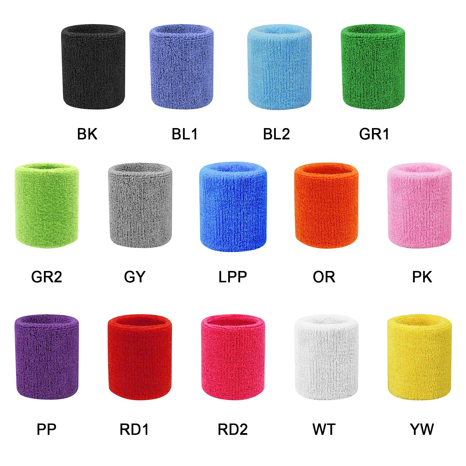 1pcs/set New Sports Wristband Sweatband Wrist Band for Women Men Cycling Gym Workout Yoga Football Baseball Basketball Soccer Boxing Tennis