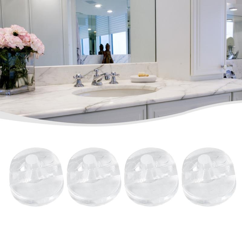 Kẹp Kính, Bộ 4 Cái, Kẹp Gắn Gương Phòng Tắm, Bộ Cố Định Gương Treo Tường Giá Đỡ Giá Đỡ, Giá Đỡ, 4 Vít Cố Định 2