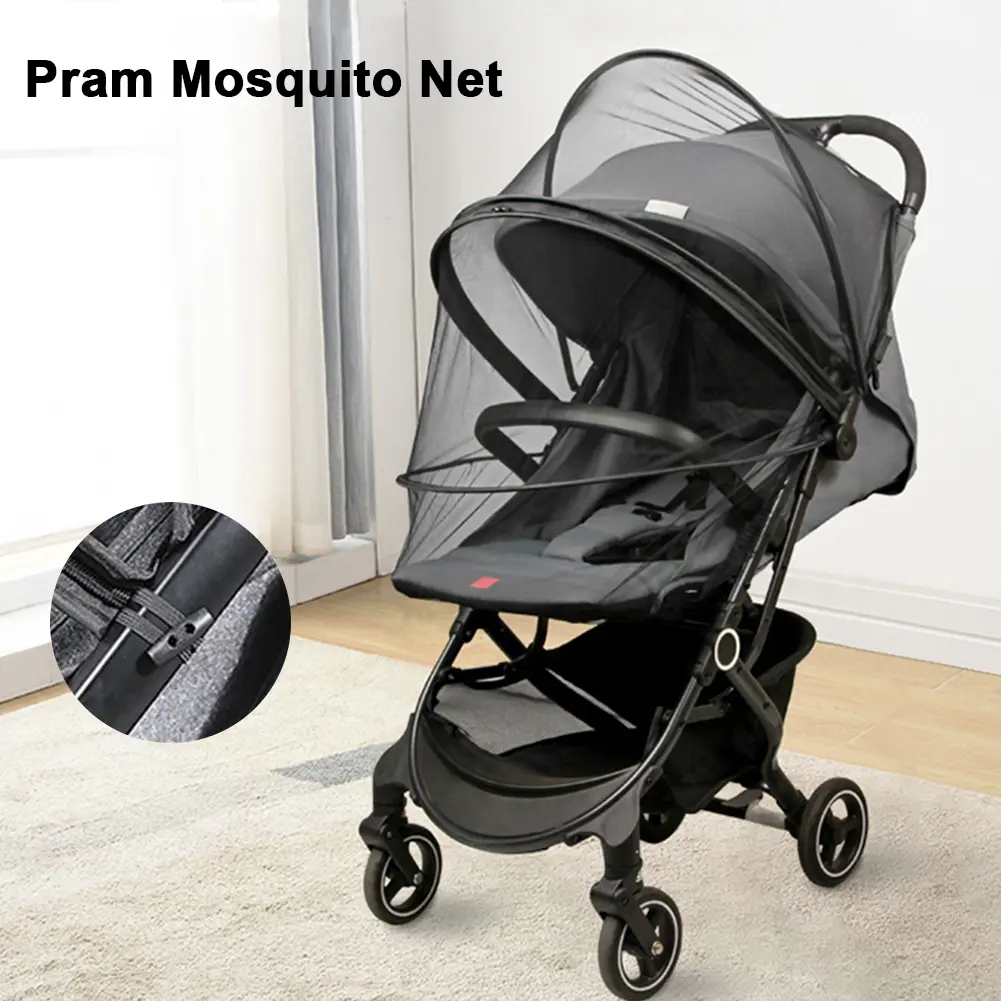 Zipper Type Baby Crib Netting Mosquito Net Pushchair Anti-bug Netting Infant Protection Mesh Stroller Trolley Accessories #468274