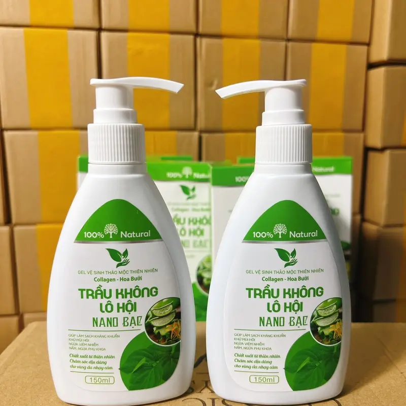 Combo 2 Chai Dung Dịch Vệ Sinh Trầu Không Lô Hội Nano Bạc 150ML - Thơm Sạch