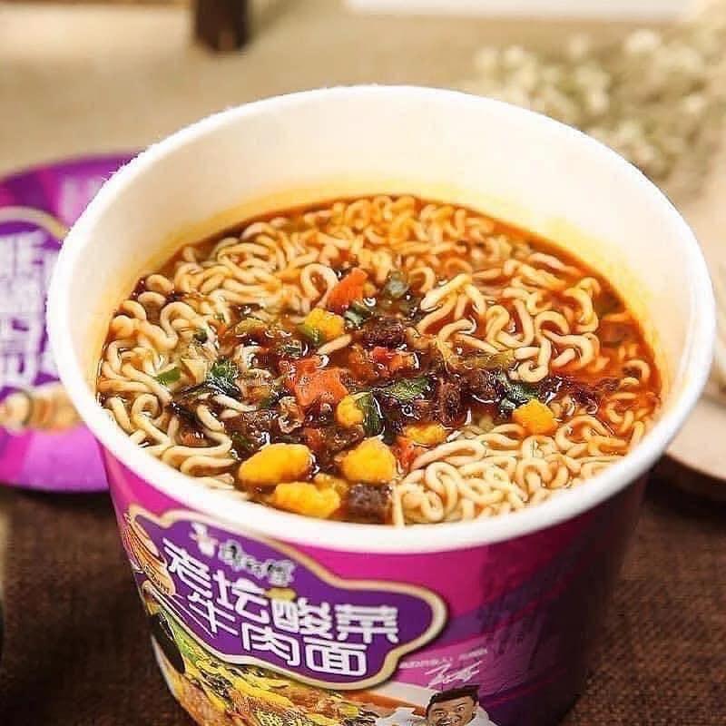 Sỉ 1 Thùng Mỳ Tôm Dưa Bò Tím Trung !!! Cay Vị Chua