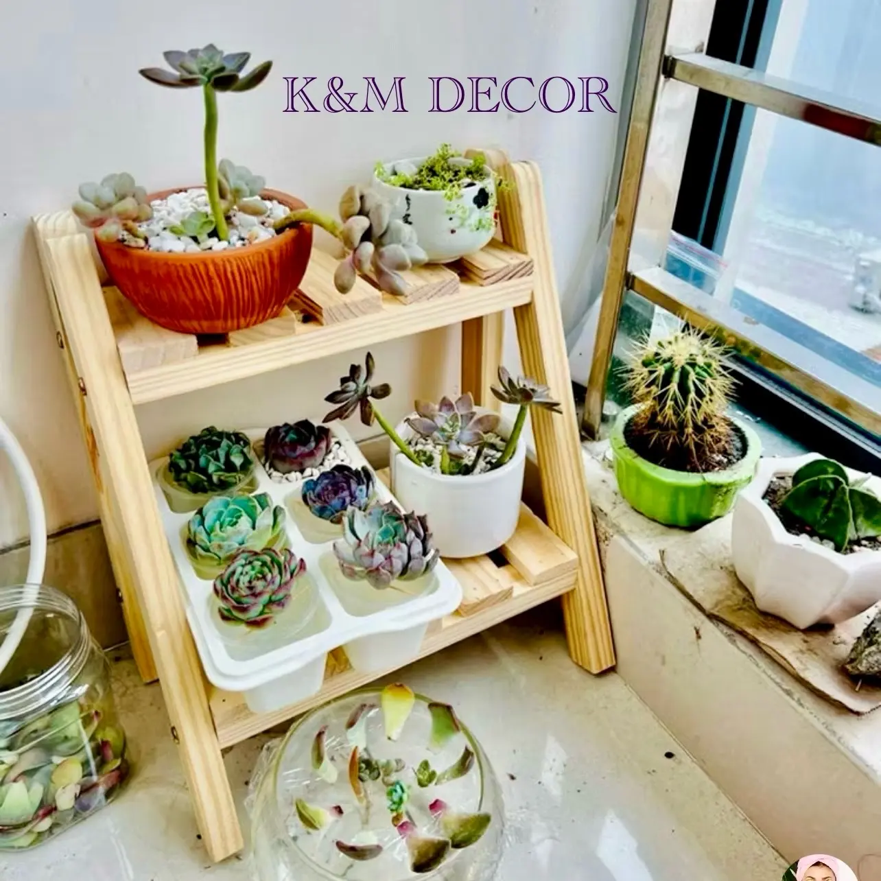 Kệ gỗ, kệ mini, kệ để bàn 2 tầng D30xR18xC35cm