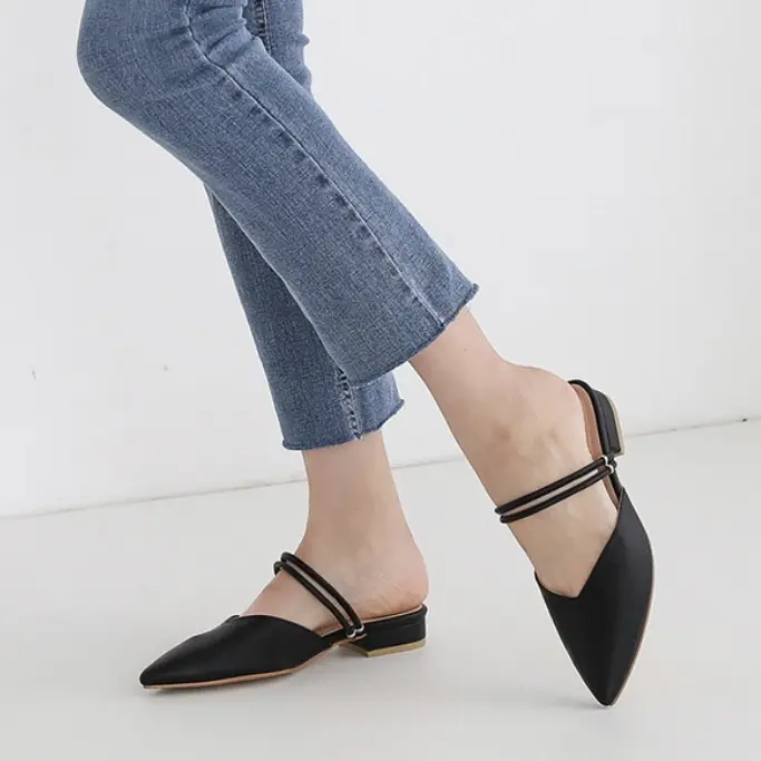 Sepatu Heels Wanita Mules Hak 2 Cm Big Size Yosie - Star Buana Shoes Pesta