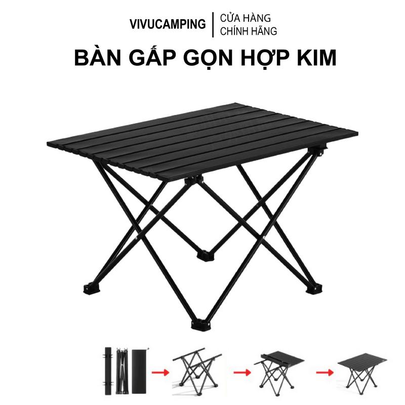 Bàn Gấp Gọn Du Lịch Dã Ngoại, Bàn Camping, Picnic Cao Cấp, Khung Hợp Kim Nhôm Chắc Chắn, Độ Bền Cao, Chịu Tải Tốt