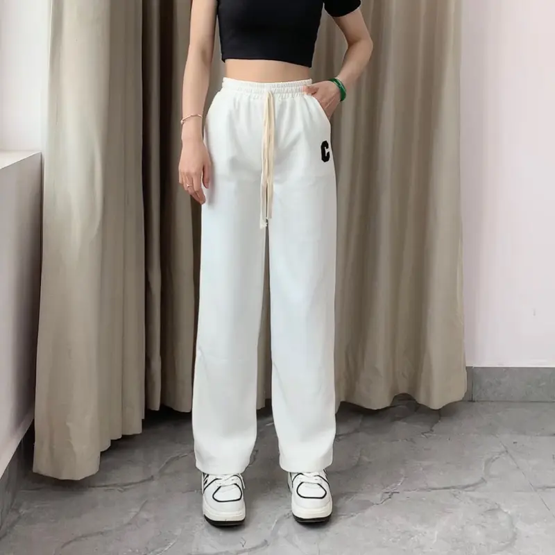 Quần Ống Rộng Suông Thể Thao Chất Tổ Ong Chữ C, Quần Thể Thao Dày Dặn Phong Cách m988 Sấy khô nhanh 2