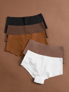 Braguitas de mujer de colores sólidos, cómodas y transpirables, ropa interior para mujer, lencería