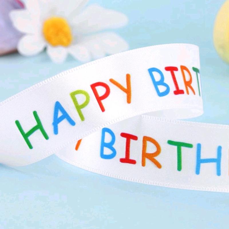 Pita satin motif HAPPY BIRTHDAY ULANG TAHUN anak- Pita untuk ultah anak 9