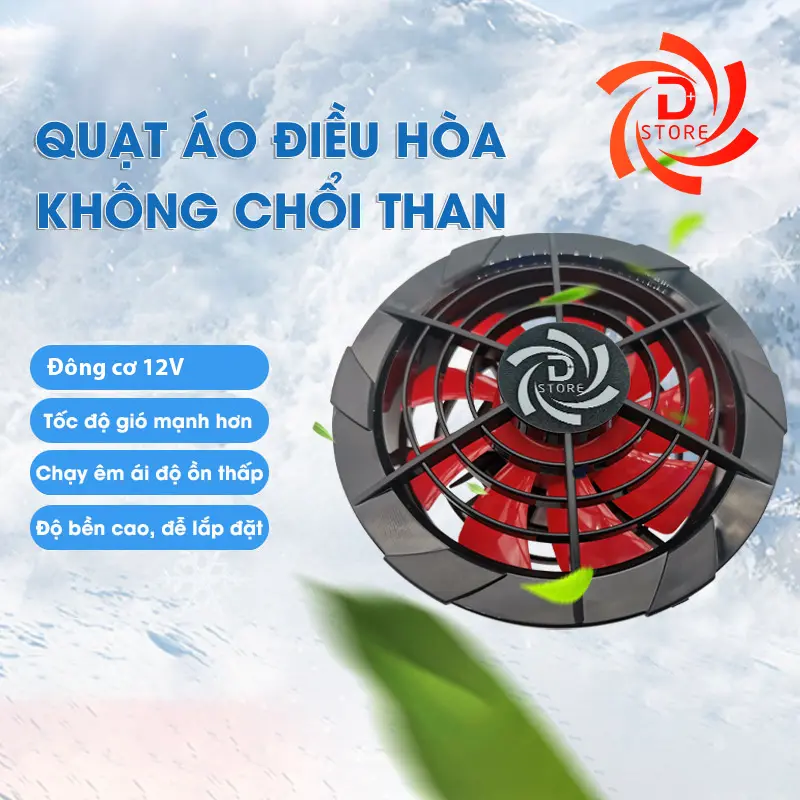 Quạt lắp Áo Điều Hòa Dstore (Quạt rời không pin) Cao Cấp Phụ Kiện
