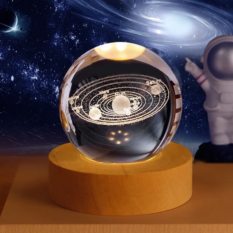 planet ball crystal lamp lampu tidur tata surya 0