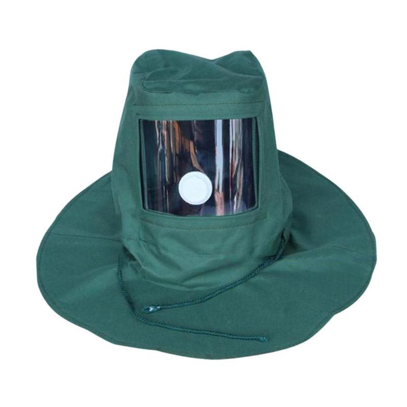 Sand Blasting Mask Breathable Valve Design Sand Blasting Hood Anti Dust Hood for Polishing Cutting Spraying Sanding Cement Plant 0