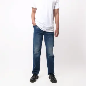 Rockmaker Celana Denim Regular Loose Holland Blue Jeans Nyaman Pria Panjang