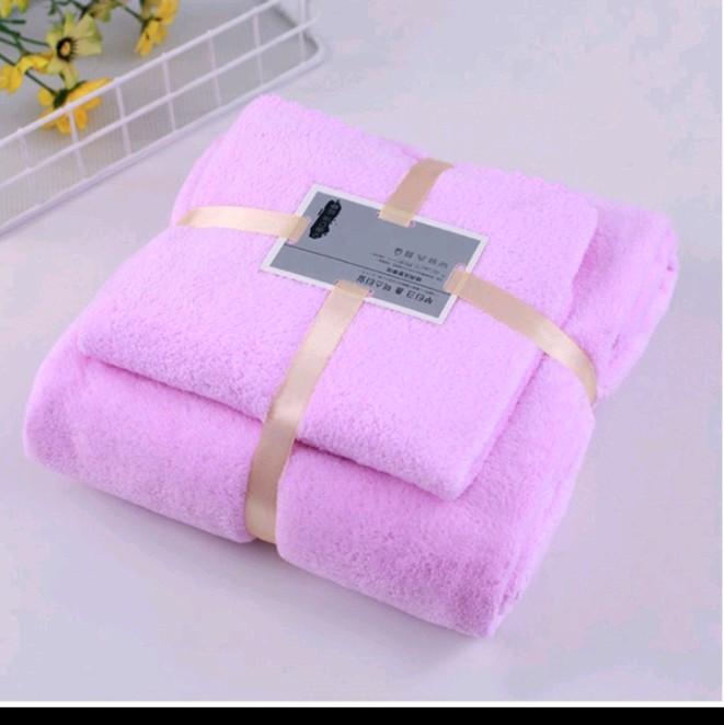 HANDUK SET 2IN1HANDUK MANDI DAN COTTON TOWEL IMPORT 4