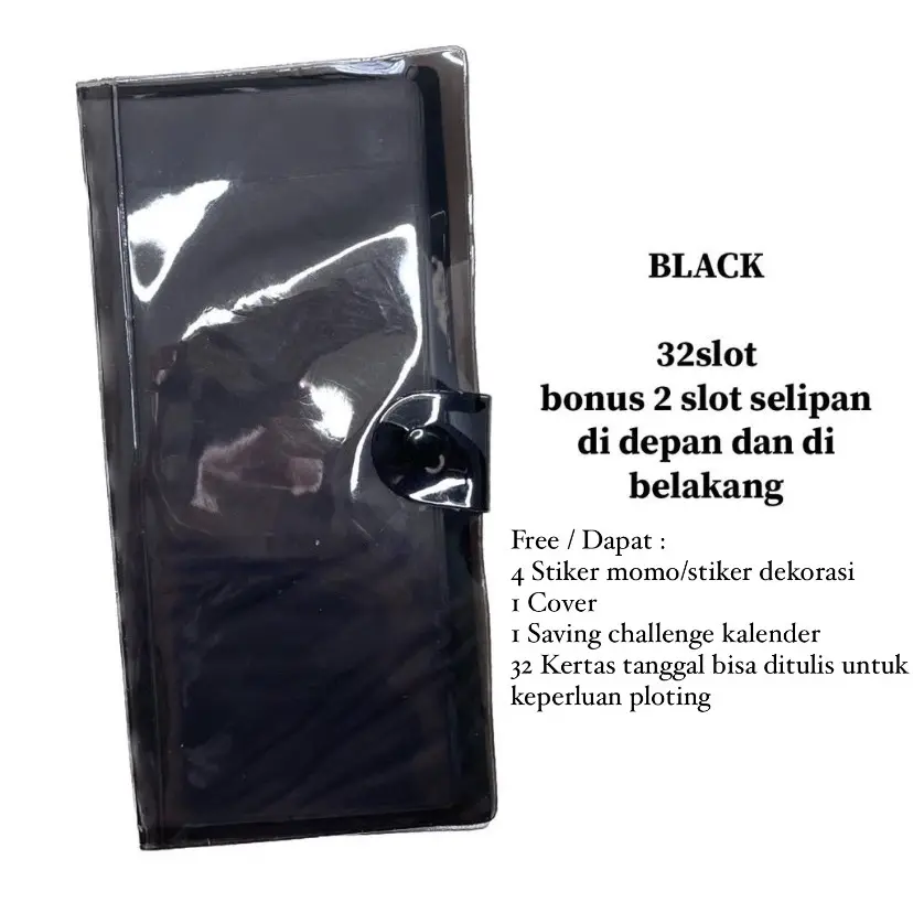 Dompet ploting keuangan +cover +challenge kalender +stiker momo +tanggal untuk ploting ( Bunga Setrip Polka Dot Dompet Kartu Wadah/Dompet Koin Dompet Lipat Tiga Dompet Pendek Dompet Panjang) Uang