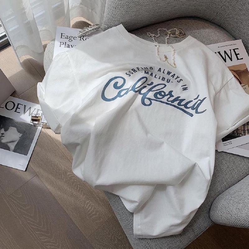 Áo phông 3158 chữ Cali.fonia,dành cho Nam+Nữ,Chất cotton khô, thoáng mát, freesz . Menswear Top