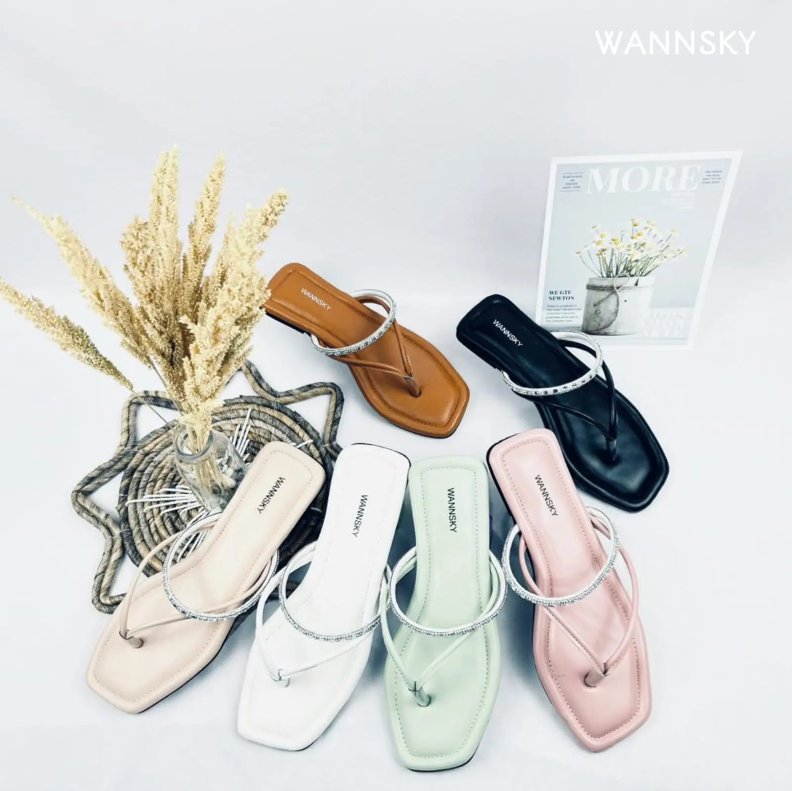 WANNSKY YUK - Sandal Flat || MAUDY || Sandal Flat Wanita / Sandal Wanita Terbaru / Sandal Wanita Kekinian Karet Sendal