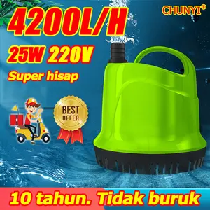 【GaranStok siap Celup Aquarium 4200L/H 25W Pompa Air Celup Aquarium pompa akuarium pompa air aquarium pompa filter aquarium Pompa Air Celup Aquarium Kolam Ikan Submersible Water Pump WATERPUMP POMPA CELUP AQUARIUM Mesin Air Kolam Ikan Koi SUBMERSIBLE PUMP