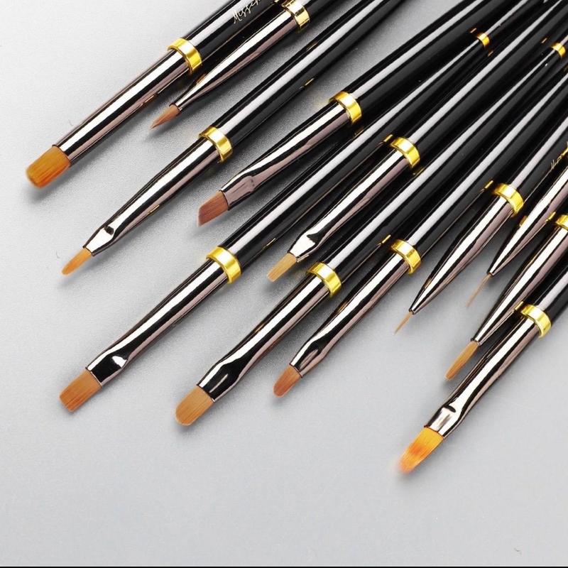 Sét cọ lawei 10 cây làm nail cọ vẽ hoa cọ nét cọ fen cọ bản cọ to đầy đủ trong 1 sét cọ Lawei