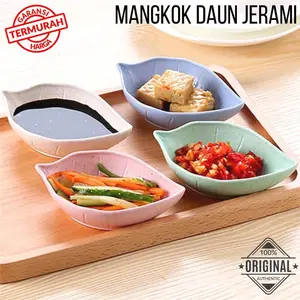 Berkattoserba 10 PC MANGKOK DAUN TEMPAT SAMBAL KECAP IMPOR HIGH QUALITY