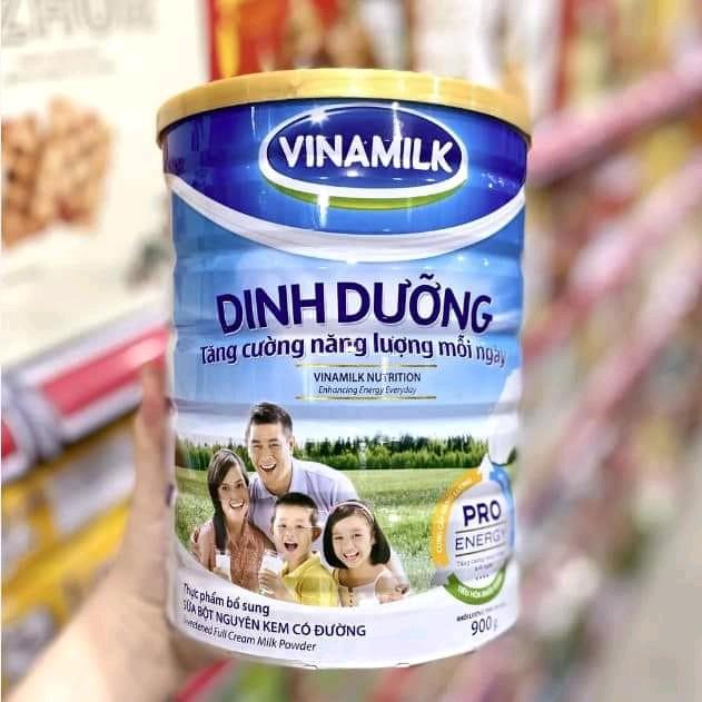 Sữa bột dinh dưỡng Vinamilk 900g nguyên kem hương vị vani