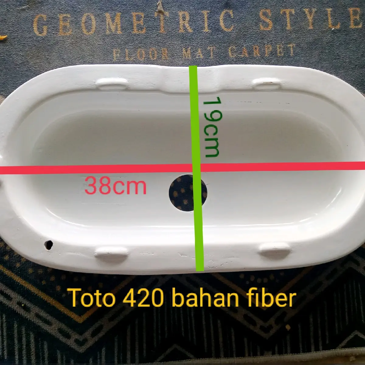 tutup tangki kloset Toto 420 custom dari bahan fiber glass