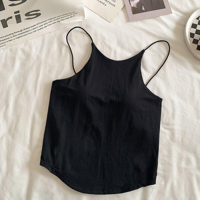 Product Introduction of Pure Hot Girl Camisole Women with Chest Pad Inner Wear Outer Wear Beauty Back Design Sense Slim Fit Sleeveless Top Women 12
