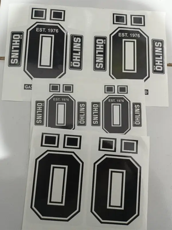 Sticker shock upside down USD Ohlins transparant CRF Klx BF DT Expedition Realjump MGV kx Yz Ktm kxf Gordon Motorcycle 2