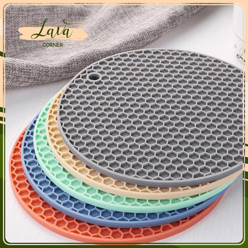  Lót nồi silicon chống nóng chịu nhiệt đa năng phong cách Bắc Âu hình tròn 