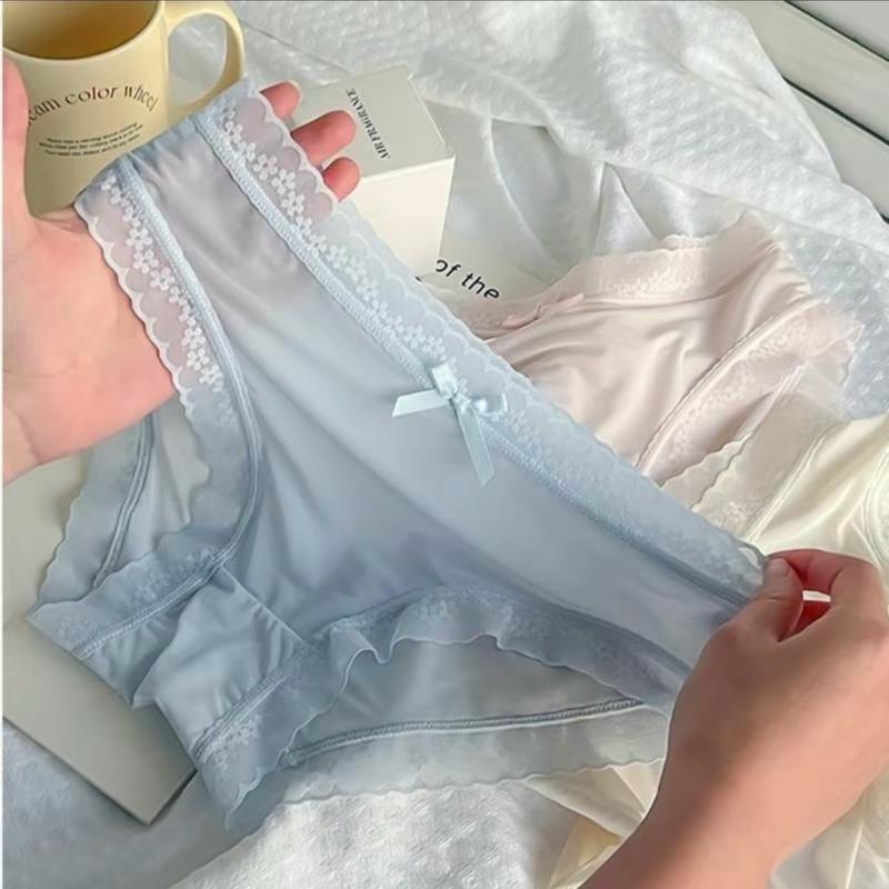 Mua 10 QUẦN+TẶNG THÊM 1 QUẦN: Set 10 Quần Lót Nữ có Set 5 chất su lụa siêu mát viền hoa mềm co dãn 4 chiều không lộ viền co dãn phối ren hoa thoáng mát Women