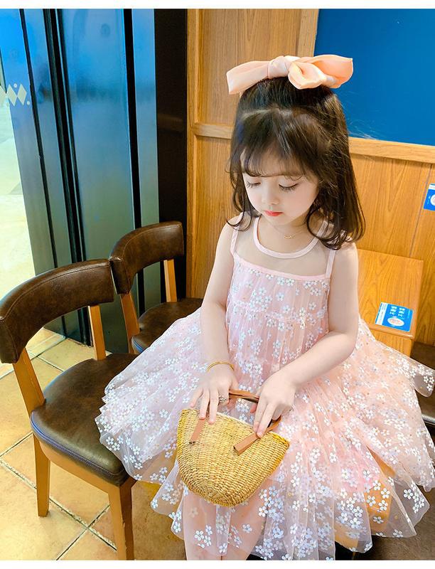 Product Introduction of Girls' Dress Summer Dress 2024 New Korean Style Western Style Children Toddler Summer Baby Princess Dress Vest Dress 19