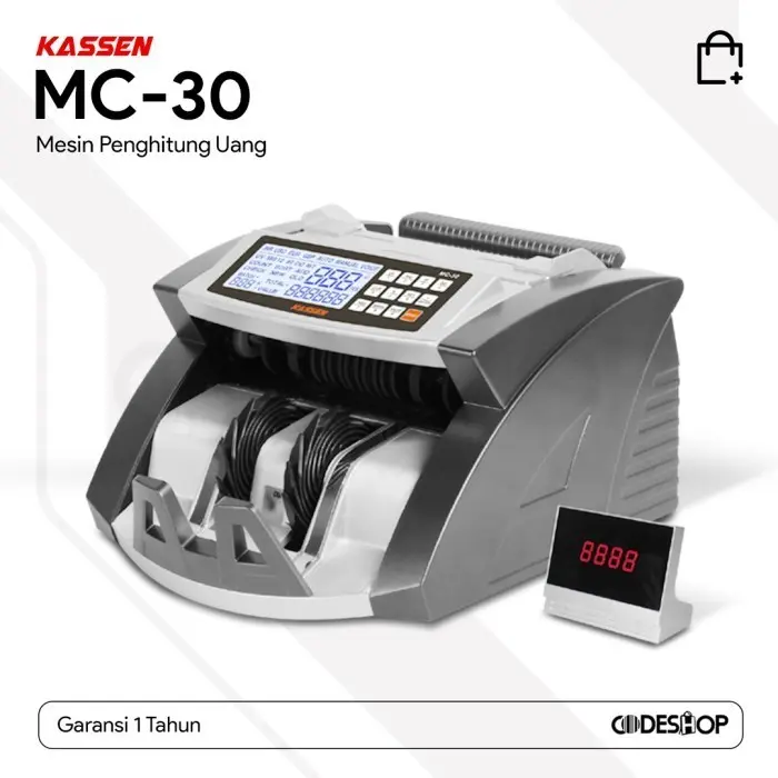 Mesin Penghitung Uang Kassen MC-30 Bill Counter Deteksi Uang P4lsu