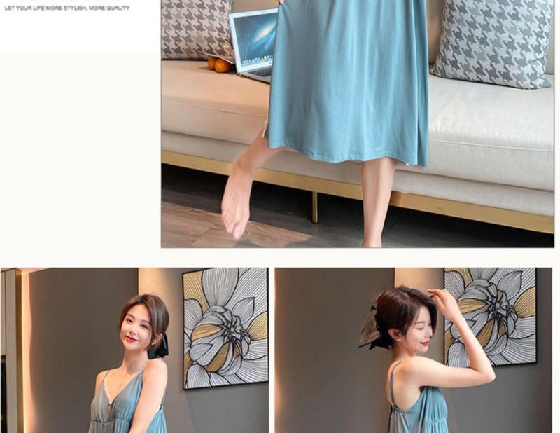 Product Introduction of Váy Ngủ Dây Đeo Dài Ngoại Cỡ Váy Ngủ Mùa Hè Mỏng, Cỡ Lớn (150kg), Trang Trí Ren, Đồ Mặc Ở Nhà Có Thể Đeo Được, Dành Cho Nữ, Năm 2025, 6520 Yêu Thích 4