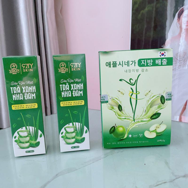 Sữa Rửa Mặt TRÀ XANH NHA ĐAM [YSKIN] Skincare Dưỡng Da [Mua 1 hộp tặng 1 serum b5 mini ] + Mua 2 Hộp Tặng 1 Hộp Detox Táo Xanh