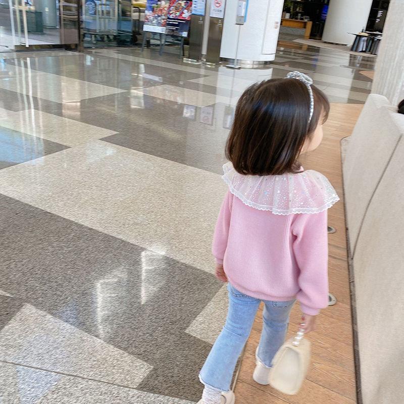 Girls Jeans 2024 Autumn New Children'S Slim Flared Pants Pants Baby Slim Stretch Pants 5