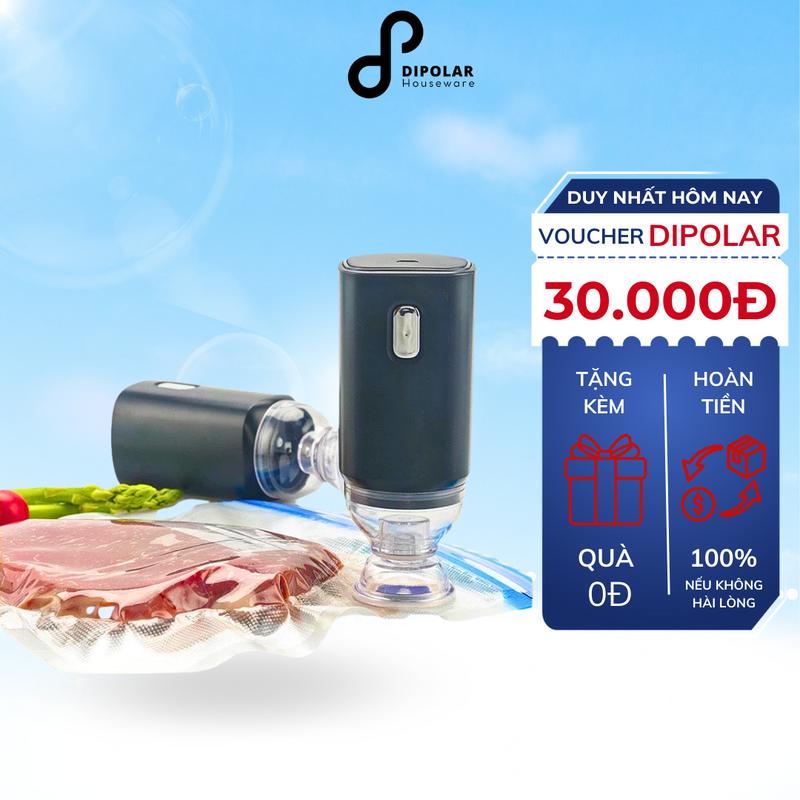 Máy Hút Chân Không Cầm Tay Đa Năng DIPOLAR Dùng Trong Bảo Quản Thực Phẩm, Túi Zip Đựng Quần Áo (Không Có Túi) - DMHCK01 0