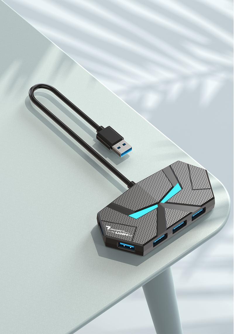 Product Introduction of 3.0USB Extender Expansion Dock One Drags Seven Port Hub Computer Notebook External USB Flash Drive Conversion Multifunctional 27