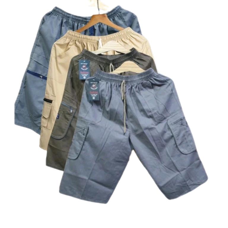(SALE 3 QUẦN) Quần short nam KAKI túi hộp lưng thun có túi khóa kéo Menswear quan kaki quần  short quần  short