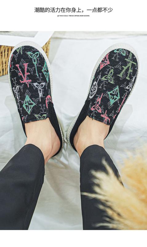 Product Introduction of [Factory Direct Sales] Canvas Shoes Men's Summer Thin Slip-on Half Slippers Men's Shoes Casual and Lightweight Old Beijing Cloth Shoes 9