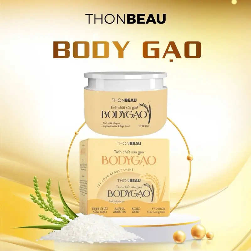 Combo 2 Kem Body Gạo -Hỗ trợ dưỡng da body