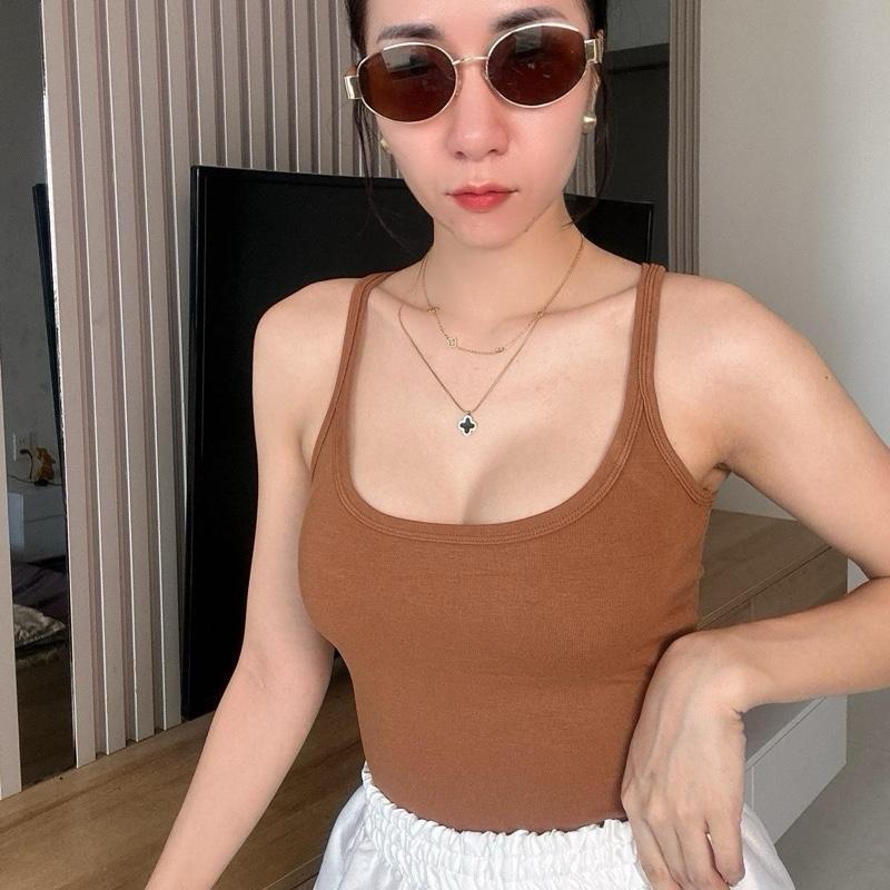 A017- Áo 2 dây nữ thun cotton mềm ôm sát body sexy gợi cảm