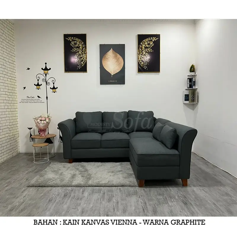 Sofa Kekinian / sofa murah / sofa bagus / sofa minimalis / Kursi / sofa L Minang Eco 10 Bantal Busa Kayu Furniture sofa  ruang tamu 4